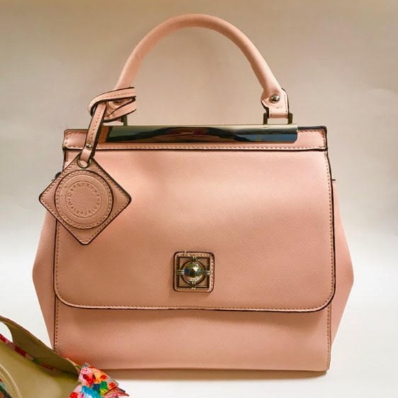 Catherine Malandrino Handbags - Catherine Malandrino Ivory Becky Satchel in Pink